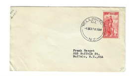 NEW ZEALAND 1937 FDC WITH WELLIGTON POSTMARK - Lettres & Documents
