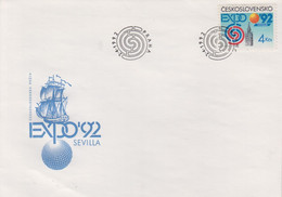 Enveloppe  FDC   1er  Jour    TCHECOSLOVAQUIE    Exposition  Universelle   SEVILLE   1992 - 1992 – Sevilla (Spanje)