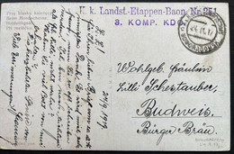 Poland  1917 Feldpost  Austrian Period  Postcard Noworadomsk 24.9.1917 - Covers & Documents