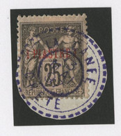 TIMBRE DU LEVANT N° 4 Type Sage Sur Un Petit Fragment Obl. C. à D. Violet LA CANEE CRETE 13/5/97. TB - Used Stamps