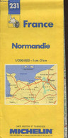 Carte Routière Et Touristique Michelin N°231 : France Normandie - Echelle 1/200000 1cm:2km - Collectif - 1991 - Maps/Atlas