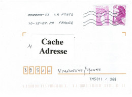 CURIOSITE / FRANCE 2022 / TEST AUTOMATION  TM 5011 / 368   +  Affranchissement En Francs Insufisant 1,40 FRANCS !!! - Covers & Documents