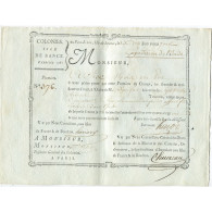 France, Traite, Colonies, Isle De France, 7000 Livres, Expédition De L'Inde - ...-1889 Francs Im 19. Jh.