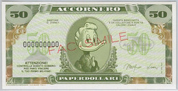 49917 - ITALY - Facsimile PAPERMONEY Numberered 000000000 1980's 50 Paperdollari - Andere & Zonder Classificatie