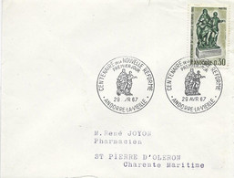 ANDORRE -  TIMBRES N° 181    -  CENTENAIRE DE LA NOUVELLE REFORME    - 1ER JOUR   -  SEUL SUR LETTRE   - 1967 - Covers & Documents