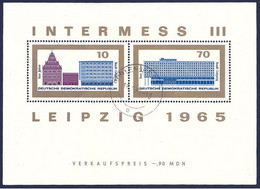 DDR, 1965, Block 23, Michel-Nr. 1126 + 1129, Gestempelt - 1950-1970