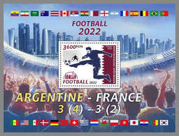 CENTRALAFRICA 2022 MNH Football WM Qatar 2022 Championship Argentina S/S 2 - IMPERFORATED - DHQ2250 - 2022 – Qatar