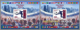 CENTRALAFRICA 2022 MNH Football WM Qatar 2022 2S/S - IMPERFORATED - DHQ2250 - 2022 – Qatar