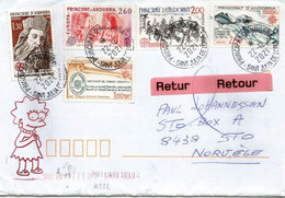 Letter From Andorra Sent To Norway 2022 ,  Return To Andorra.  2 Pic. - Cartas & Documentos
