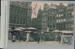 BRUXELLES LE MARCHE AUX FLEURS SUR LA GRAND'PLACE   PRECURSEUR 1900  (2022 DEC 284     ) - Markets