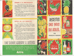 Publicité ,recettes Des PAYS DU SOLEIL, ASTRA, 4 Pages , 2 Scans, Frais Fr 1.85 E - Publicités