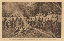 Ethnic Moi Tribe Nude Women And Men Preparing Rice . Exhibition Of Natives As Animals French Style Colonists - Azië