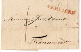 Lettre Avec Contenu De  1823 + Port + Griffe Verviers - Francomont . - 1815-1830 (Dutch Period)