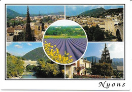 Nyons - Le Petit Nice De La Drôme - Multi Vues - Carte Datée Aout 1993 - Nyons