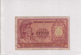 ITALIA 100 LIRE 1951 CAT. 24B - 100 Liras