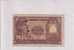 ITALIA 100 LIRE 1951 CAT. 24A - 100 Lire