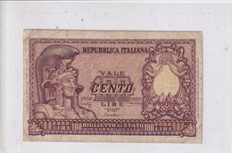 ITALIA 100 LIRE 1951 CAT. 24A - 100 Liras