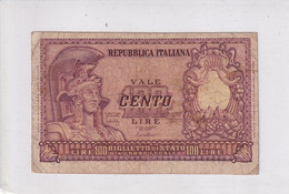 ITALIA 100 LIRE 1951 CAT. 24A - 100 Liras