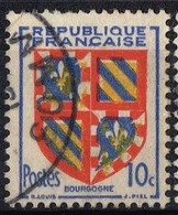 FR VAR 69 - FRANCE N° 834 Obl. Armoiries De Bourgogne Variété Décalage Des Couleurs - Gebraucht