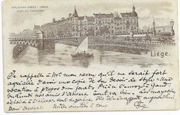 - 2810 - LIEGE  Boulevard Frere - Orban ( Superbe Litho De 1898 !!!) - Liege