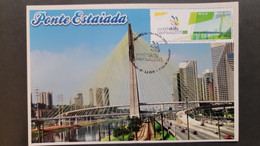 O) 2015 BRAZIL, WORLD SKILLS SAO PAULO 2015, MODERN CIVIL ENGINEERING, OCTAVIO FRIAS DE OLIVEIRA,  ESTAIADA BRIDGE, MAXI - Maximumkarten