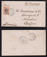 Brazil Brasil 1896 Cover 200R Madrugada JOINVILLE X MÜNCHEN Bavaria Germany - Covers & Documents