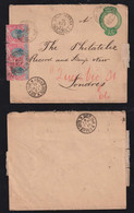 Brazil Brasil 1897 Uprated Stationery Wrapper URUGUYANA Via MONTEVIDEO Uruguay To LONDON - Storia Postale