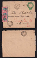 Brazil Brasil 1897 Uprated Stationery Wrapper URUGUYANA Via MONTEVIDEO Uruguay To LONDON - Lettres & Documents