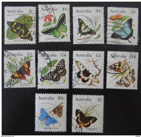 LOTE 1527   ///  (C175) Australie, Série Complète YT 825/834 Oblitérée , Papillons (1983)   //   CATALOG/COTE: 6,50€ - Oblitérés