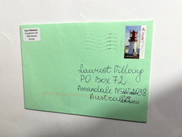 (1 N 44) Letter Posted From Norway To Australia (during COVID-19 Pandemic) 1 Lighthouse Stamp - Lettres & Documents