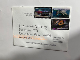 (1 N 44) Letter Posted From USA To Australia (during COVID-19 Pandemic) 3 Stamps - Cartas & Documentos
