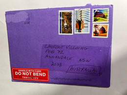 (1 N 44) 3 Letter Posted From USA To Australia (during COVID-19 Pandemic) (each Is About Letter 20 X15 Cm ) - Storia Postale