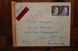 Allemagne France 1942 Durch Eilboten Express HEIMLAGER Lager Censure OKW Dt Reich DR STO Wk2 Ww2 Voir Dos - Guerre De 1939-45