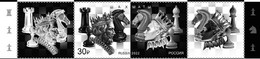 Russia 2022, Sports Series. Chess Strip, W/Coupon, VF MNH** - Unused Stamps