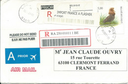 BELGIQUE  5€ DE LOKEREN  SEUL SUR LETTRE POUR CLERMONT FERRAND ( FRANCE ) RECOMMANDE PAR AVION DE 2007  LETTRE COVER - Covers & Documents