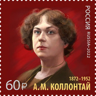 Russia 2022,History Of Russian Diplomacy Series.A. Kollontai (1872-1952),Soviet Stateswoman, Bolshevik, Diplomat, MNH** - Unused Stamps