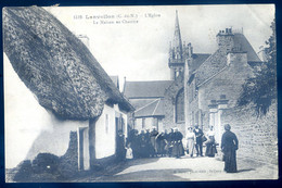 Cpa Du 22 Lanvollon L' église , La Maison En Chaume    AOUT22-73 - Lanvollon