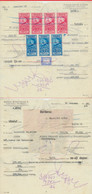 Romania 1931 Bank Document Banca Romaneasca With 7 King Ferdinand Revenue Stamps Perfins B.R. - Revenue Stamps