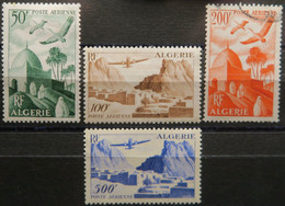 LP3844/1230 - 1949/1953 - COLONIES FRANÇAISES - ALGERIE - POSTE AERIENNE - SERIE COMPLETE - N°9 à 12 NEUFS*/☉ - Airmail