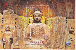 Macau 2009  World Heritage -The Longmen Grottoes Stamp S/S - Bouddhisme