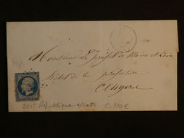 BK4 FRANCE  LETTRE 1854 +NAPOLEON N° 10 +AFF. INTERESSANT++ - 1852 Luigi-Napoleone