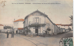 RIORGES (Loire) - Embranchement Des Routes De Saint-André Et Renaison - Café Du Chalet, Voie Ferrée Du Tramway - Riorges