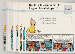 TINTIN : Lot De 23 Fiches Tintin : Marine Et Aviation (Voir Photos). - Material Und Zubehör