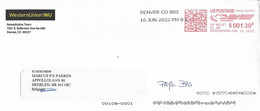 USA 2022 Denver Meter Pitney Bowes "Connect +" 02 4W Franked Cover - Lettres & Documents