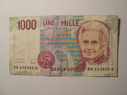BILLET ITALIE 1000 LIRE 1991 - 1000 Lire