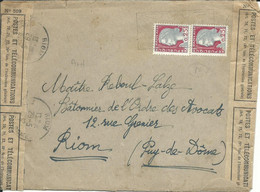 LETTRE à 0.50 REPAREE POUR RIOM ( PUY DE DOME ) DE 1962 LETTRE COVER - 1961 Marianne De Cocteau