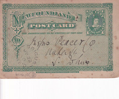 NEWFOUNDLAND 1880 POSTCARD. - Postal Stationery