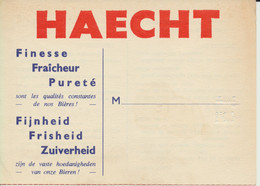 CARTE DE COMMANDE ET DE LIVRAISON Pour La Bière     HAECHT. - Levensmiddelen