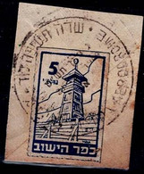 ISRAEL 1948 KOFER HAYISHUV LARGE DESING USED VF!! - Imperforates, Proofs & Errors