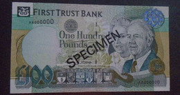 IRELAND NORTHERN,   First Trust Bank,  P 139b  Specimen £100, 1998,   UNC , 30% Discount - 100 Pounds